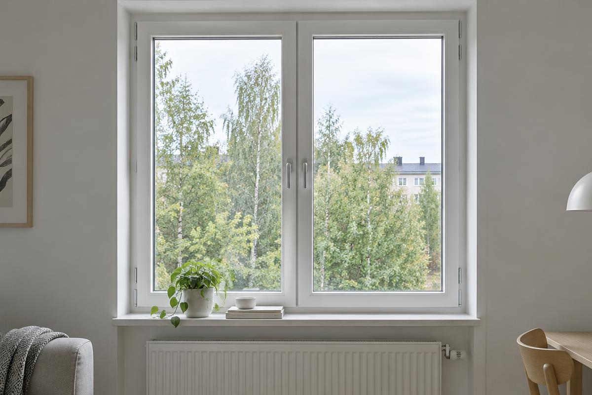 Konceptbild: samma fönster utan fönsterfilm
